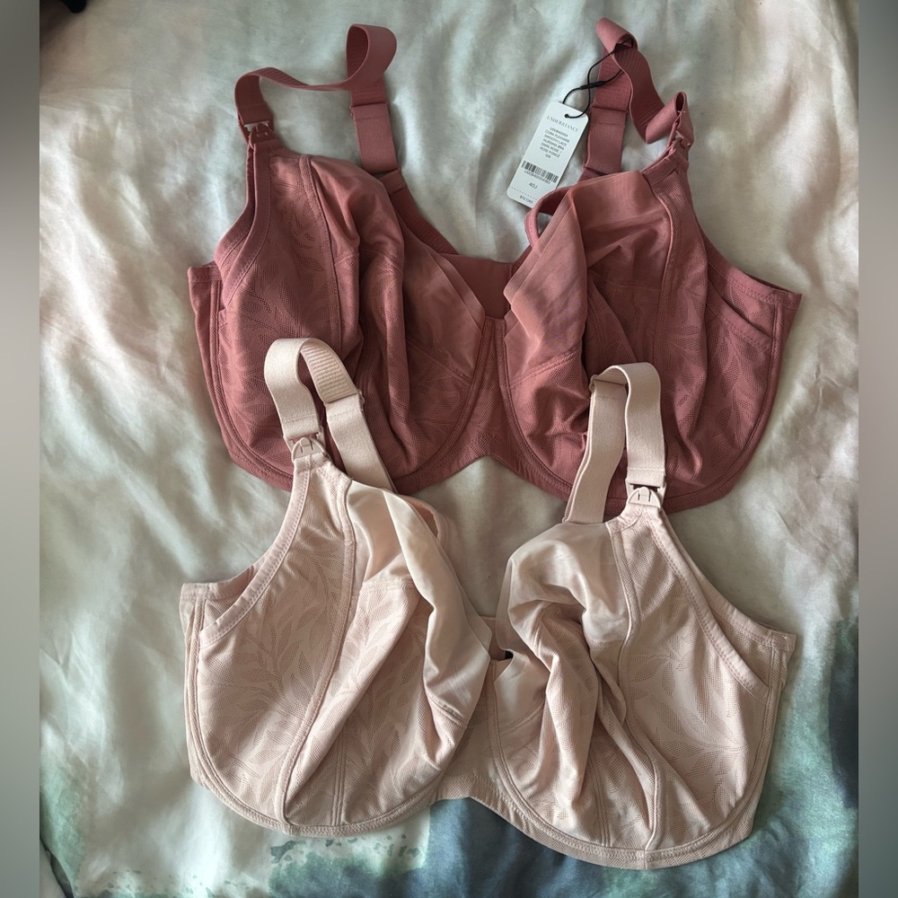 Understance Pink and Rose Nursing Bras- 40J